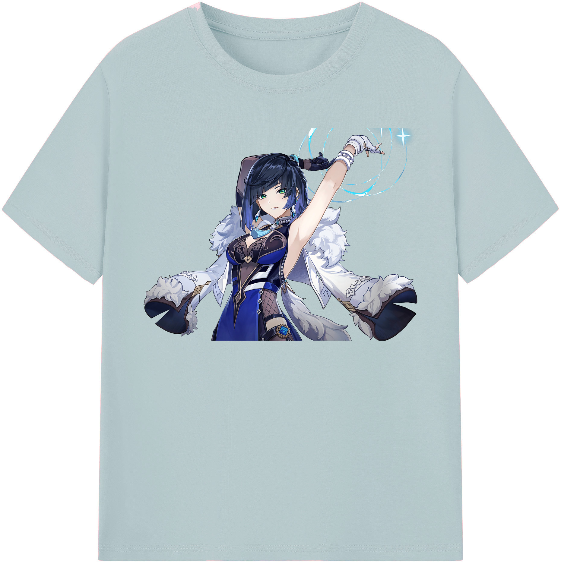 げんし神 夜兰 やらん genshin Yaran 綿100％半袖Tシャツ（フロントプリント）